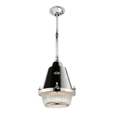 Grant Medium Pendant - Polished Nickel & Black