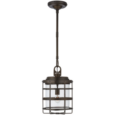 Crosby Large Pendant in Aged Iron