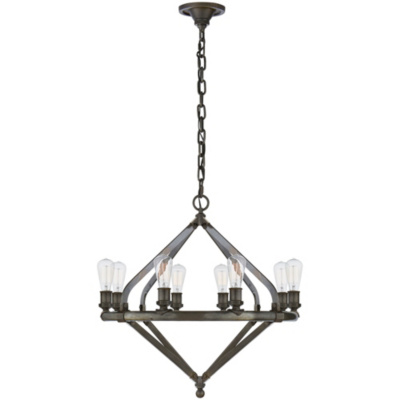 Archer Medium Chandelier in Industrial Steel