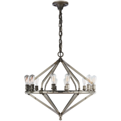 Archer Large Chandelier in Industrial Steel