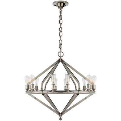 Archer Large Chandelier in Polished Nickel