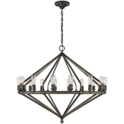 Archer Extra Large Chandelier in Industrial Steel