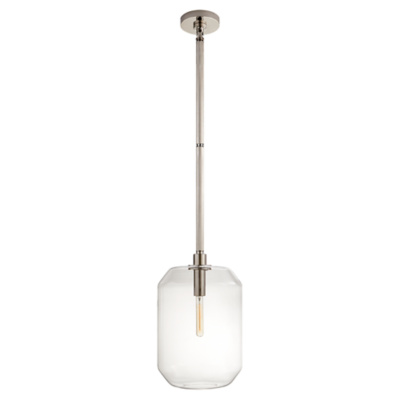 Barrett Medium Knurled Pendant in Polished Nickel