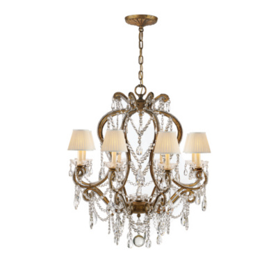 Adrianna Small Chandelier in Gilded Iron