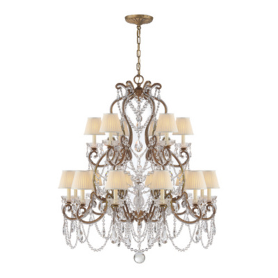 Adrianna Medium Chandelier in Gilded Iron