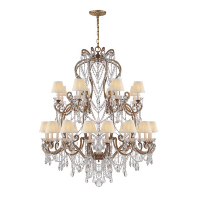 Adrianna Large Chandelier in Gilded Iron