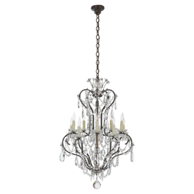 Alessandra Small Chandelier in Antiqued Gild