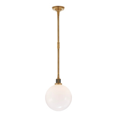 McCarren Globe Small Pendant in Natural Brass