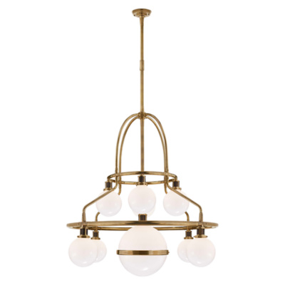 McCarren Triple Tier Chandelier in Natural Brass