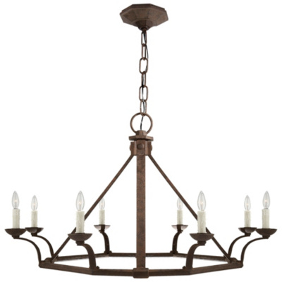 Robertson Single Tier Chandelier in Natural Rust