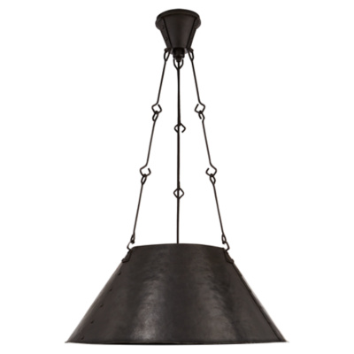 Naomi Hand-Forged Hanging Shade in Aged Iron