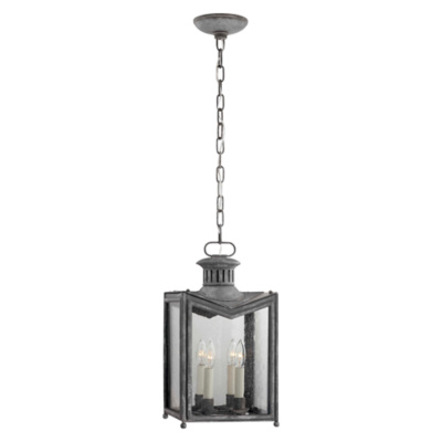 Mills Small Hanging Lantern in Garden Zinc