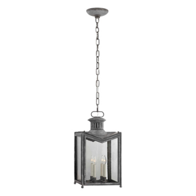 Mills Medium Hanging Lantern in Garden Zinc