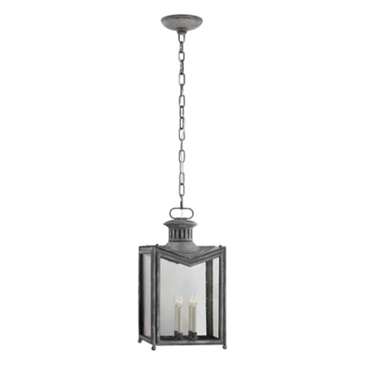 Mills Large Hanging Lantern in Garden Zinc