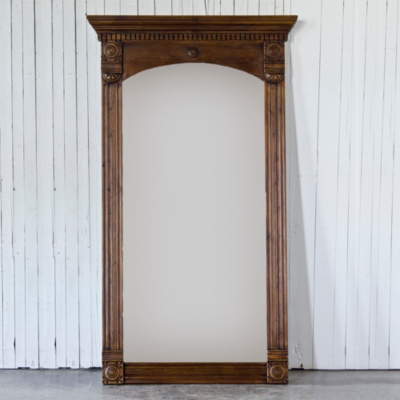 American Gothic Pier Mirror - Antique Walnut Finish