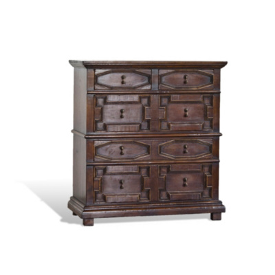 Carved Chest - Fumed Oak Finish
