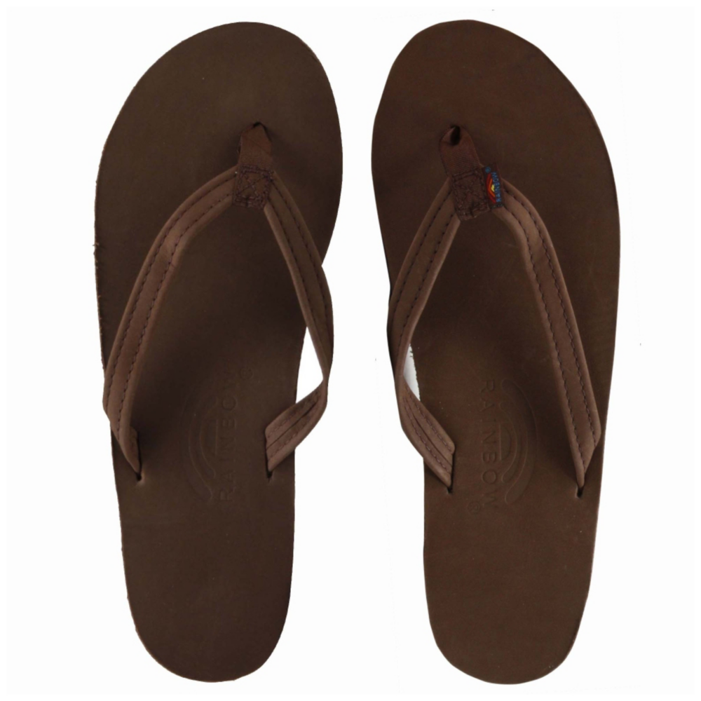 Rainbow Premium Leather Narrow Strap Double Layer Sandals Shoe - Women - ShoeBacca.com