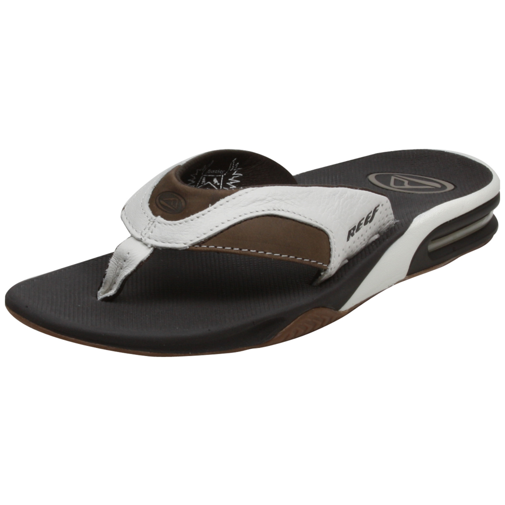 Reef Leather Fanning Sandals - Men - ShoeBacca.com