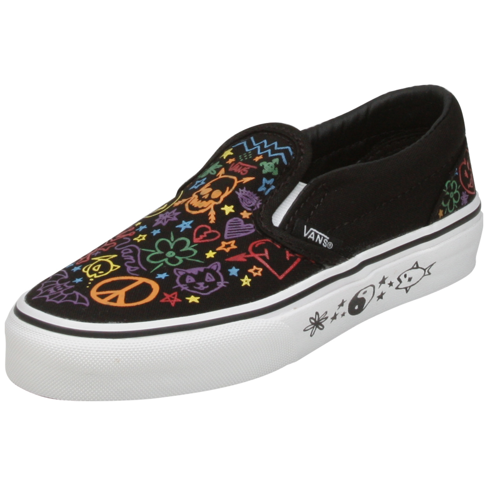 Vans Classic Slip-On (Doodle) Athletic Inspired Shoe - Toddler,Youth - ShoeBacca.com