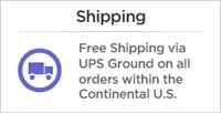 Holiday Shipping for Guaranteed Christmas Delivery: Dec 17 order by Noon CST for free ground shipping; Dec 22: order by Noon CST for 2nd day air shipping