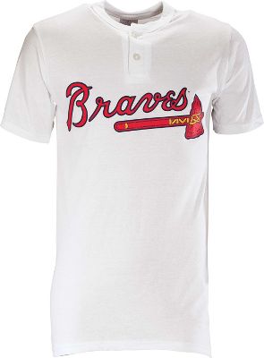 Majestic Adult Atlanta Braves 2-Button Henley - MLB Apparel