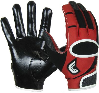 Cutters Adult Red Pro-Fit Football Receiver Gloves