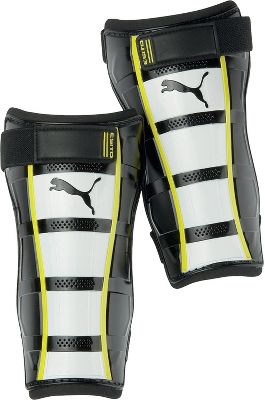 Puma Adult Esito Soccer Shin Guards - BLK/WHT/YEL - soccer team express equipment protective