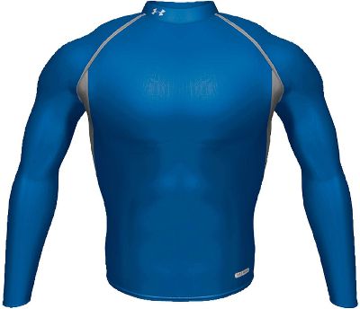 Baseball - Under Armour Men's All Season Longsleeve Mock Shirt - 3XL / Extra Extra Extra Large Royal Blue - Football Equipment - FootballAmerica.com