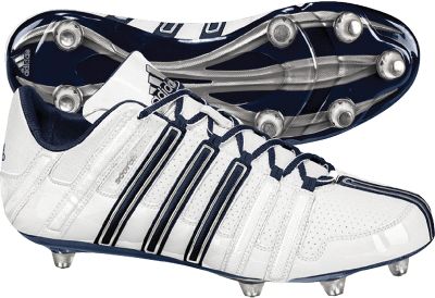 Adidas Men's Scorch D White/Navy Low Football Cleat