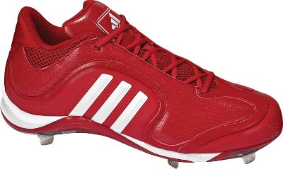 Adidas Men`s Excelsior Red/Wht Mid Metal Baseball Cleats