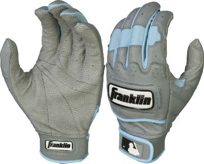 Franklin Adult Gry/Col. Blue Tectonic Pro Batting Gloves