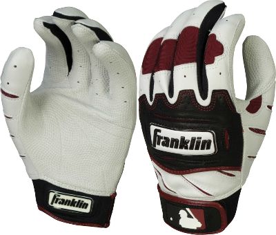 Franklin Adult Pearl/Maroon Tectonic Pro Batting Gloves