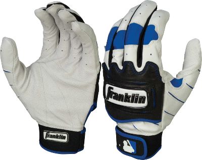 Franklin Adult Pearl/Royal Tectonic Pro Batting Gloves