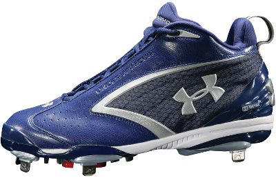 Under Armour Men's Bomber Royal Mid Metal Baseball Cleat