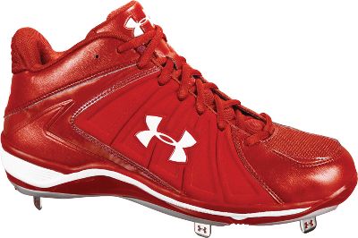 Under Armour Ignite Red Mid Metal Baseball Cleat