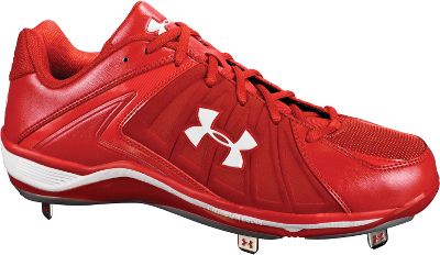 Under Armour Ignite Red Low Metal Baseball Cleat