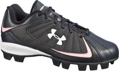 Under Armour Women's Radar Molded Black/Pink Softball Cleat