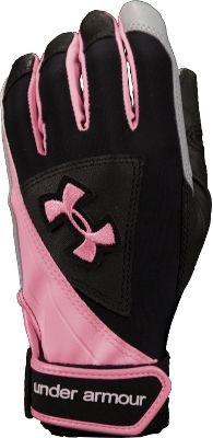 Under Armour Women's Blk/Pink Laser Batting Gloves