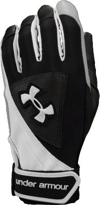 Under Armour Women's Blk/White Laser Batting Gloves