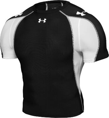 Under Armour HG Blitz Blk/Wht Short Sleeve Shirt