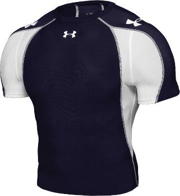 Under Armour HG Blitz Nav/Wht Short Sleeve Shirt