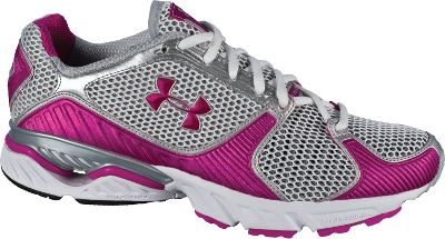 Under Armour Women's Wht/Rosewood Illusion Running Shoes
