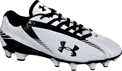 Under Armour Nitro Low Molded Wht/Blk Football Cleats