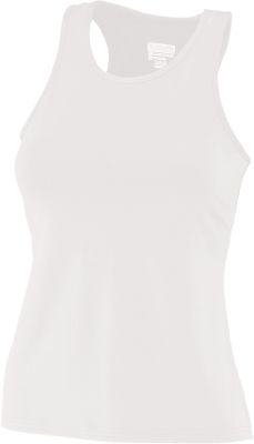 Augusta Girls White Racerback Tank Top