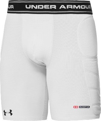 Under Armour Men's White Rundown Sliding Shorts