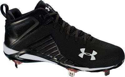 Under Armour Heater II Mid Metal Black Baseball Cleats