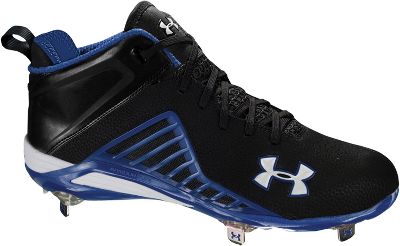 Under Armour Heater II Mid Metal Blue Baseball Cleats