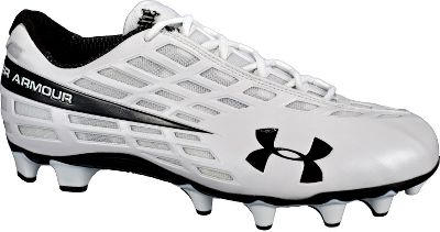 Under Armour SoFlo Low Molded Wht/Blk Football Cleats