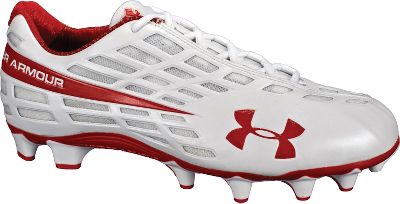 Under Armour SoFlo Low Molded Wht/Red Football Cleats