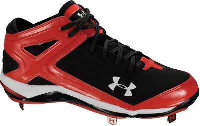 Under Armour Yard 5/8" Red Metal Baseball Cleats